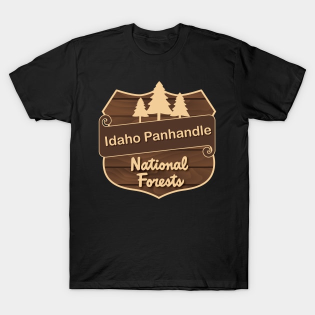 Idaho Panhandle National Forest (B) T-Shirt by nationalforesttees